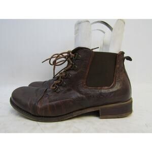 Josef Seibel Womens Size 40 EUR Brown Leather Lace Up Ankle Boots Booties